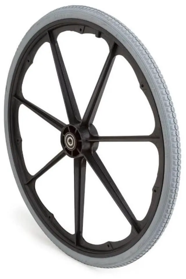Alt view image 2 of 2 - Invacare 1026363 Pneumatic Flat Free Composite Wheelchair Wheel, 24 Inch Diameter