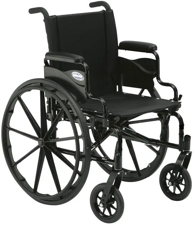 Main image of Invacare 9XT_29155 Series 9000 XT High Performance Lighter Weight Wheelchair with Full Length Arms and 18" Seat Width, Black Satin