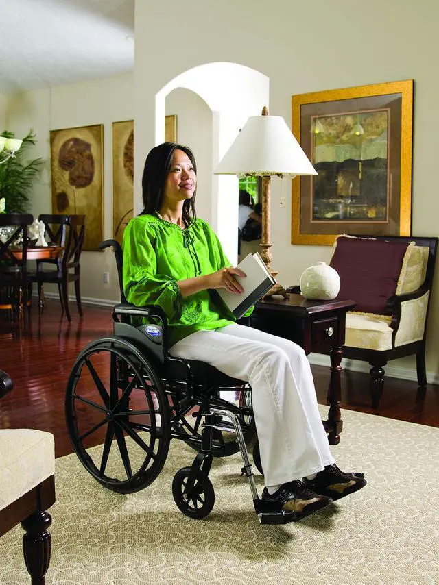 Alt view image 6 of 6 - Invacare 9XT_29155 Series 9000 XT High Performance Lighter Weight Wheelchair with Full Length Arms and 18" Seat Width, Black Satin