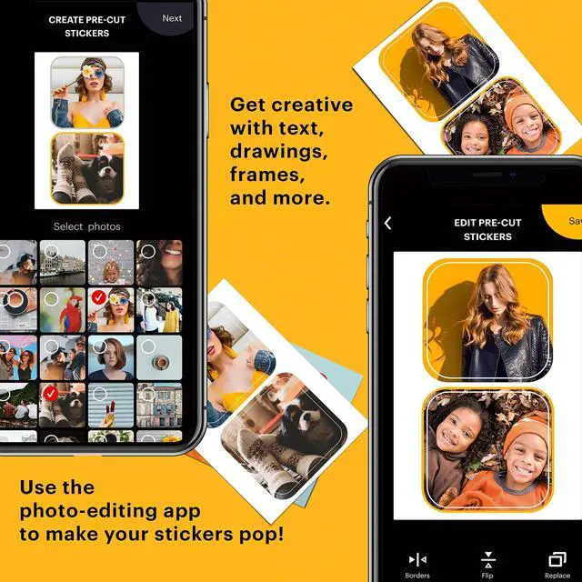 Alt view image 3 of 6 - Kodak 2x3 Premium Zink Pre-Cut Sticker Photo Paper (30 Sheets) Compatible with All Kodak 2x3 Instant Print Products Except Printomatic