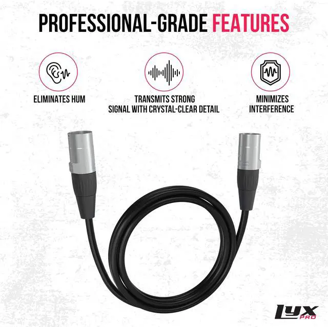 Alt view image 2 of 7 - LyxPro 6 Feet Shielded CAT6 Ethercon Cable - Professional Audio & Lighting RJ45 Cable, Studio-Grade Sound Transmission, Extreme Durability - Black