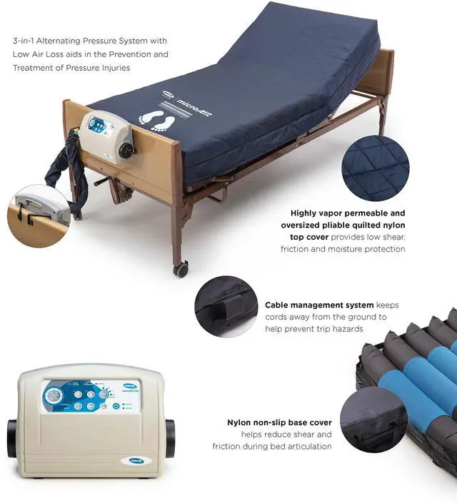Alt view image 4 of 7 - Invacare microAIR Advanced Alternating Pressure Mattress System, 500 lb. Weight Capacity, MA600