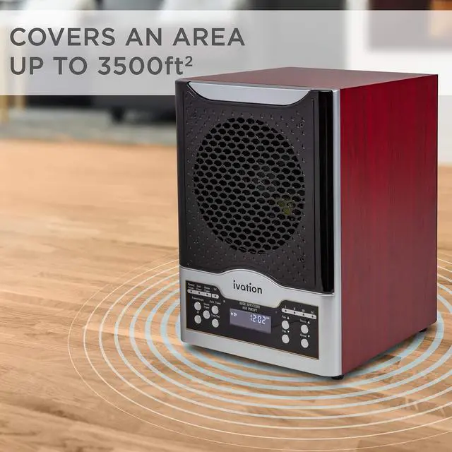 Alt view image 5 of 7 - Ivation Replacement Activated Carbon Filter for IVADGOZHEPA Ivation 5-in-1 HEPA Air Purifier & Ozone Generator W/Digital Display Timer and Remote