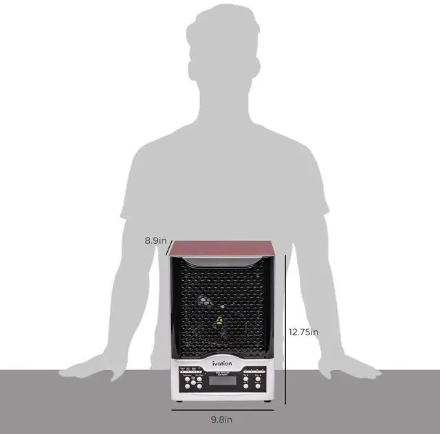 Alt view image 8 of 8 - ivation 5-in-1 hepa air purifier & ozone generator w/digital display timer and remote, ionizer & deodorizer 3,700 sq/ft - hepa,