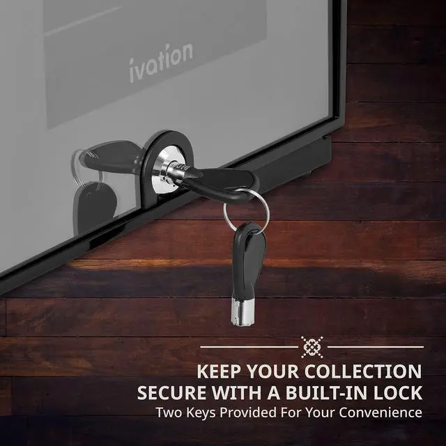 Alt view image 6 of 7 - Ivation 18 Bottle compressor Wine cooler Refrigerator wLock  Large Freestanding Wine cellar For Red White champagne or Sparkling Wine  41f-64f Digital Temperature control Fridge glass Door Black