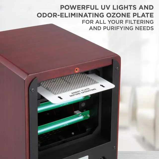 Alt view image 3 of 7 - Ivation 5-in-1 Air Purifier & Ozone Generator For Up to 3,500 Sq/Ft, Ionizer & Deodorizer  Included 2 UV Lights, Photo-Catalytic and Carbon Filters, Eliminates Odors from Pets, Smoke, Food & More