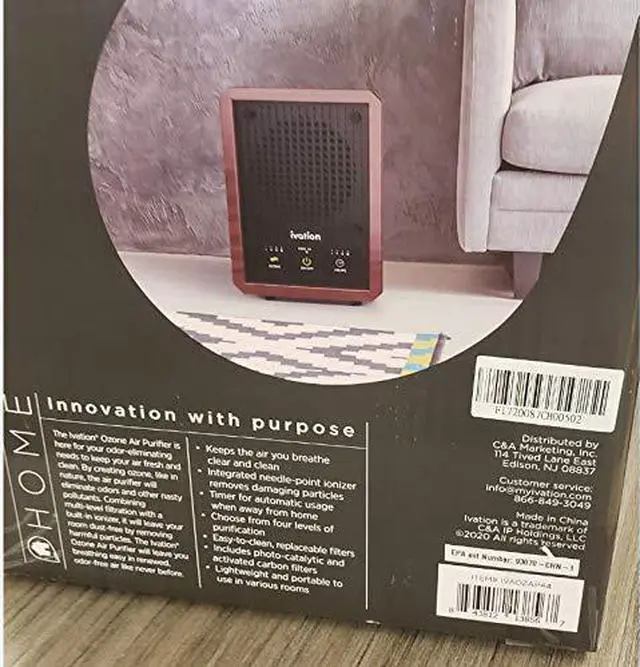 Alt view image 5 of 7 - Ivation 5-in-1 Air Purifier & Ozone Generator For Up to 3,500 Sq/Ft, Ionizer & Deodorizer  Included 2 UV Lights, Photo-Catalytic and Carbon Filters, Eliminates Odors from Pets, Smoke, Food & More