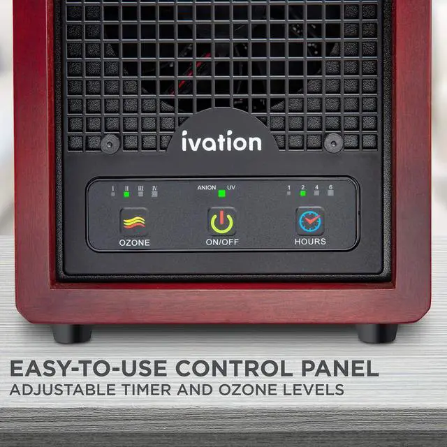 Alt view image 4 of 7 - Ivation 5-in-1 Air Purifier & Ozone Generator For Up to 3,500 Sq/Ft, Ionizer & Deodorizer  Included 2 UV Lights, Photo-Catalytic and Carbon Filters, Eliminates Odors from Pets, Smoke, Food & More