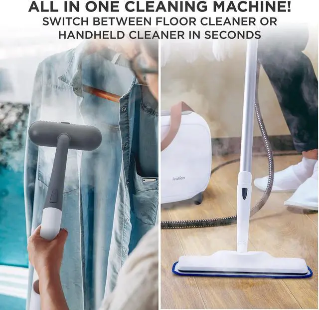 Alt view image 5 of 7 - Ivation All in One Household Steam Cleaner with 17 Accessories, Multi-Purpose Chemical-Free Cleaning and Sanitizing System for Floor, Bed Bugs, Clothes, Ovens, Curtains and Carpet