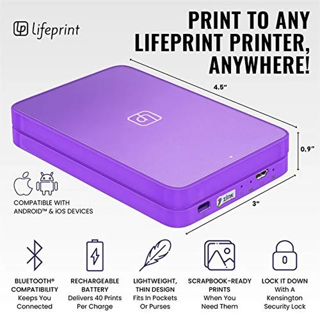 Alt view image 4 of 6 - 2x3 Portable Photo and Video Printer for iPhone and Android. Make Your Photos Come to Life w/Augmented Reality - White