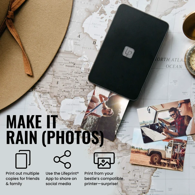 Alt view image 6 of 6 - 2x3 Portable Photo and Video Printer for iPhone and Android. Make Your Photos Come to Life w/Augmented Reality - White