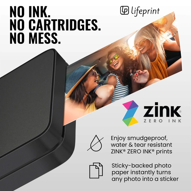 Alt view image 5 of 6 - 2x3 Portable Photo and Video Printer for iPhone and Android. Make Your Photos Come to Life w/Augmented Reality - White