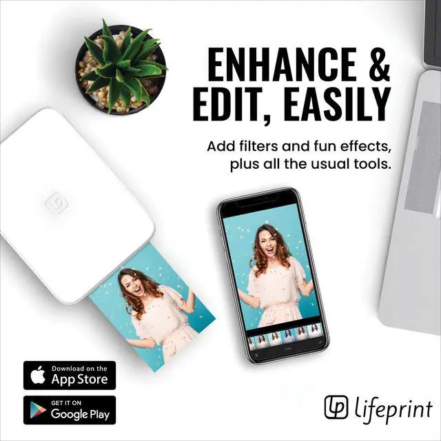 Alt view image 4 of 7 - Lifeprint 3x4.5 Portable Photo AND Video Printer for iPhone and Android. Make Your Photos Come To Life w/ Augmented Reality - White