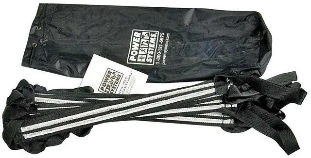 Alt view image 2 of 2 - Power Systems Indoor Agility Ladder with 10 Stepping Areas, 15 Feet x 18 Inches, Black/White (30682)