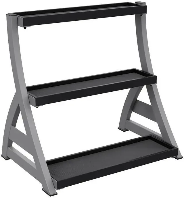 Main image of Power Systems Studio Premium 3-Tier Kettlebell Rack, Holds Up To 12 Kettlebells, 31 x 23 x 33 Inches, Gray/Black (50090)