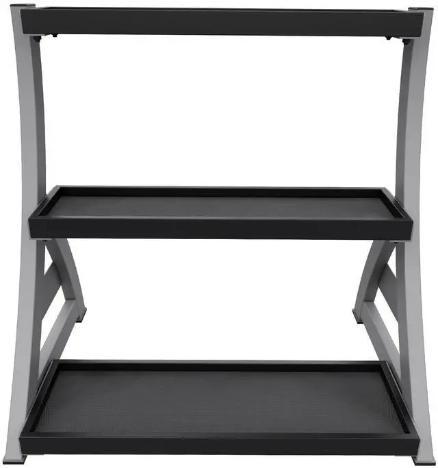 Alt view image 2 of 6 - Power Systems Studio Premium 3-Tier Kettlebell Rack, Holds Up To 12 Kettlebells, 31 x 23 x 33 Inches, Gray/Black (50090)