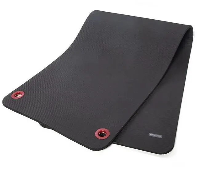 Alt view image 2 of 7 - Power Systems Premium Hanging Club Exercise Mat, 56 x 23 x 3/8 Inches Thick, Jet Black (93834)