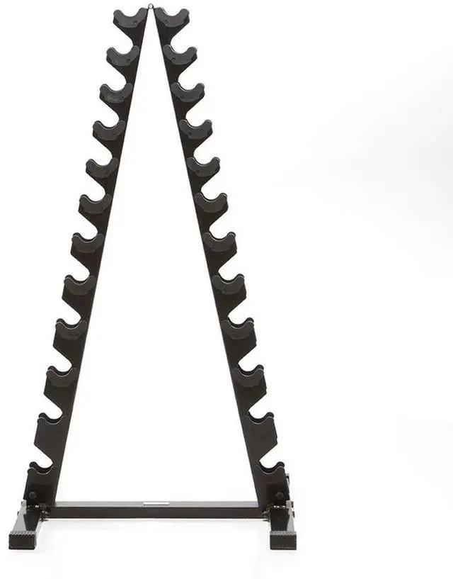 Alt view image 3 of 3 - Power Systems Neoprene / Vinyl Vertical Dumbbell Rack, Holds 24 Dumbbells, 28 x 23 x 50.5 Inches, Black (61788)