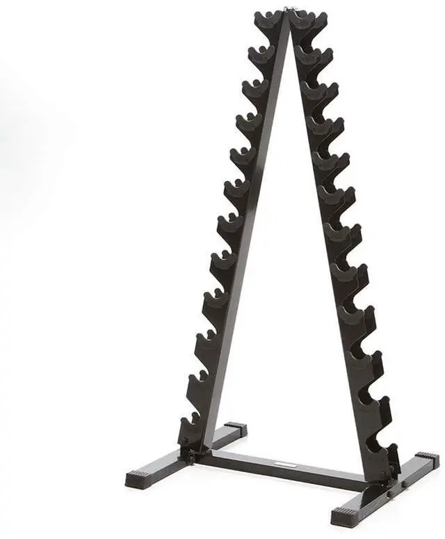 Alt view image 2 of 3 - Power Systems Neoprene / Vinyl Vertical Dumbbell Rack, Holds 24 Dumbbells, 28 x 23 x 50.5 Inches, Black (61788)