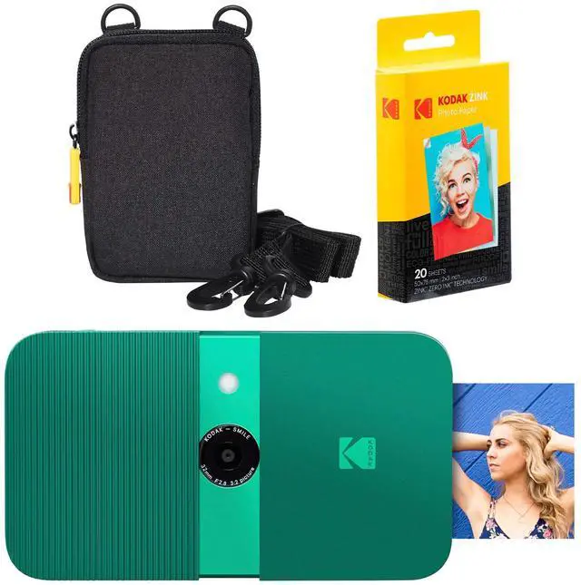 Main image of KODAK Smile Instant Print Digital Camera (Green) Soft Case Kit