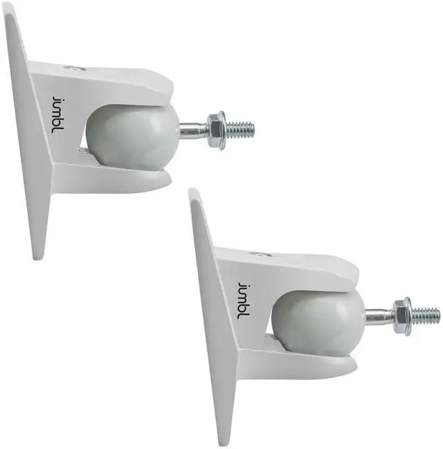 Main image of Jumbl SINSB7W ProGrip Ultra Stainless Steel Speaker Wall Mount Bracket White, Pair of 2 - Thread Size: 1/4-20 - Holds up to 10 Lbs