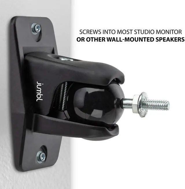 Alt view image 5 of 7 - jumbl sinsb7b progrip ultra stainless steel speaker wall mount bracket, pair of 2