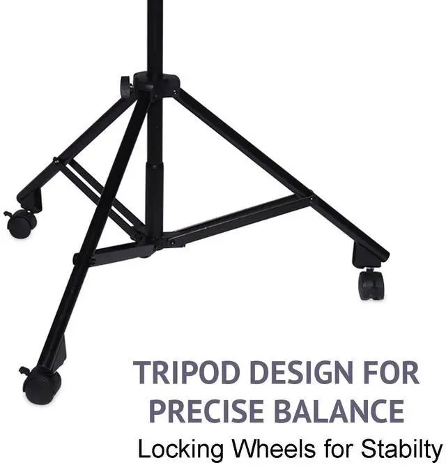 Alt view image 4 of 8 - LyxPro SMT-2 Professional Microphone Stand Heavy Duty 90 Studio Overhead Boom Stand with Rolling Casters, 87 Extra Long Telescoping Arm Mount, Foldable Tripod Legs & Adjustable Counterweight