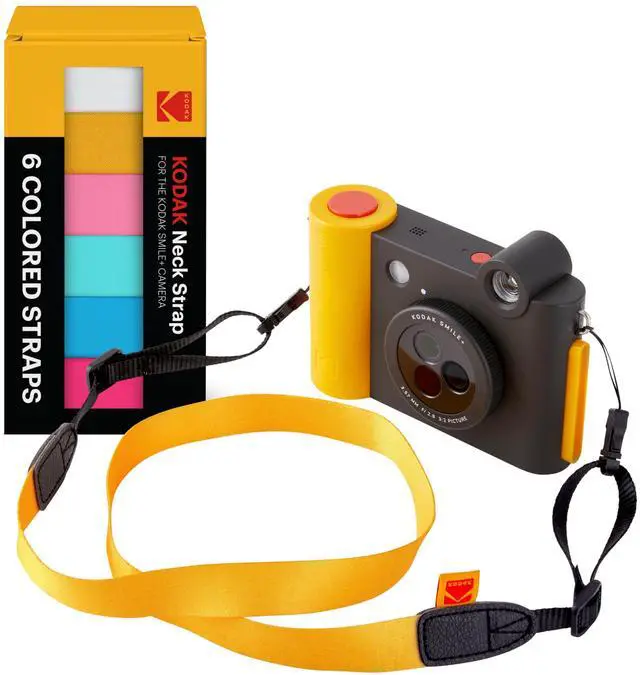 Main image of Kodak Deluxe Neck Strap Color Kit, Comfortable & Detachable Camera Straps, Compatible with Kodak Smile + Instant Camera, 6 Color Pack (White, Black, Pink, Green, Blue, and Hot Pink)