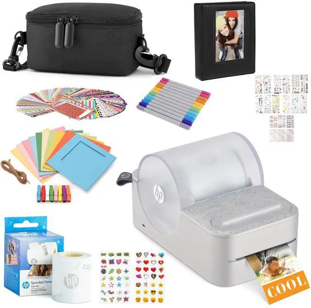Main image of HP Sprocket Panorama Instant Portable Color Printer (White) 2 x .5- 9 Zink Sticky-Backed Paper -Create Personalize Prints, Photobooth Strips, Labels & Custom Designs in the App