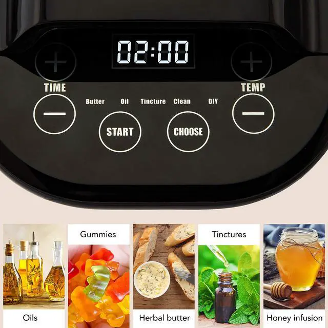 Alt view image 2 of 7 - Ivation Herbal Infusion Machine, Botanical Extractor Infuser for making Butters, Oils & Tinctures, Chocolate & Gummies, Makes 1 -4 cups (2 to 8 sticks) of Butter, 2 Mesh Filters