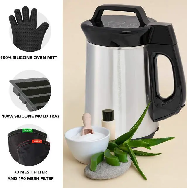 Alt view image 3 of 7 - Ivation Herbal Infusion Machine, Botanical Extractor Infuser for making Butters, Oils & Tinctures, Chocolate & Gummies, Makes 1 -4 cups (2 to 8 sticks) of Butter, 2 Mesh Filters
