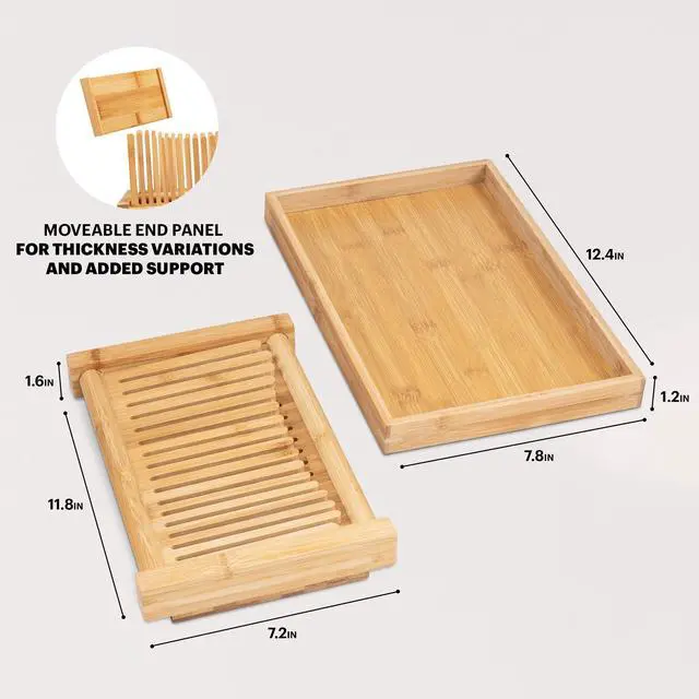 Alt view image 2 of 7 - Ivation Folding Bread Slicer | Collapsible, Easy to Use Cutting Guide w/ Detachable Crumb Catcher & Serving Tray | Accurately Slice Bakery-Fresh & Homemade Bread with Ease
