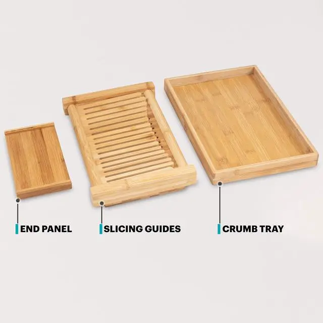 Alt view image 6 of 7 - Ivation Folding Bread Slicer | Collapsible, Easy to Use Cutting Guide w/ Detachable Crumb Catcher & Serving Tray | Accurately Slice Bakery-Fresh & Homemade Bread with Ease