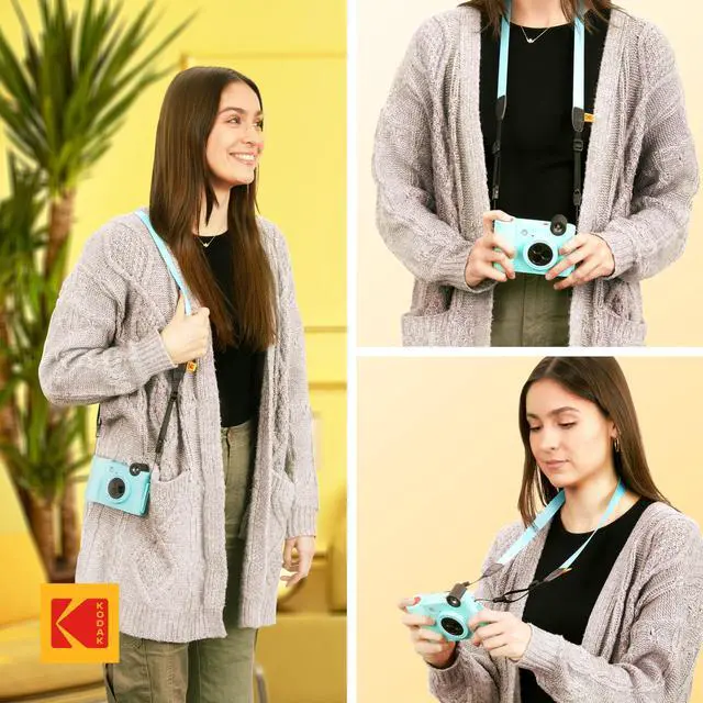 Alt view image 7 of 7 - Kodak Deluxe Neck Strap Color Kit, Comfortable & Detachable Camera Straps, Compatible with Kodak Smile + Instant Camera, 6 Color Pack (White, Black, Pink, Green, Blue, and Hot Pink)