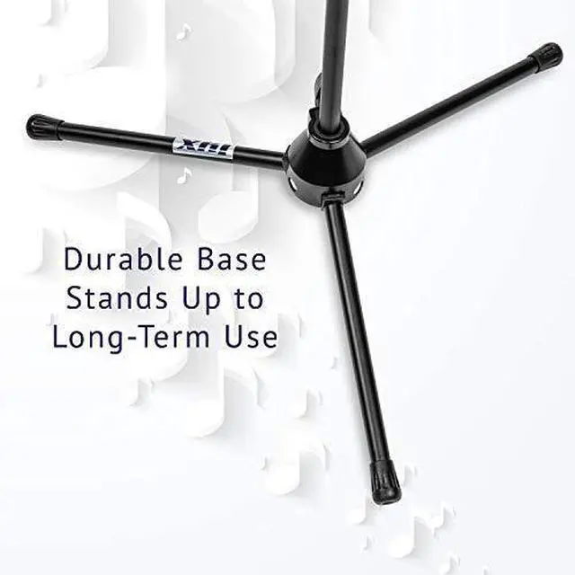Alt view image 6 of 7 - LyxPro Microphone Stand Boom Arm Tilting Rotating Floor Podium Stage or Studio Strong Durable And Foldable Height 38.5"- 66" Extends Arm to 29 3/8" Comes With 3/8" and 5/8" mount Adapter