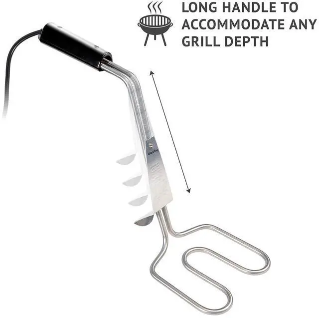 Alt view image 7 of 8 - ivation premium 500w electric charcoal starter  quickly & easily ignite bbq grills without lighter fluid or matches  doublering design with longer, angled handle safely heats in just 6 minutes