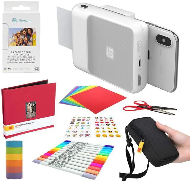 Main image of Lifeprint 2x3 Instant Print Camera for iPhone (White) Scrapbook Edition