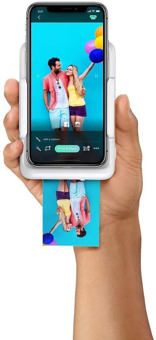 Alt view image 2 of 5 - Lifeprint 2x3 Instant Print Camera for iPhone (White) Scrapbook Edition