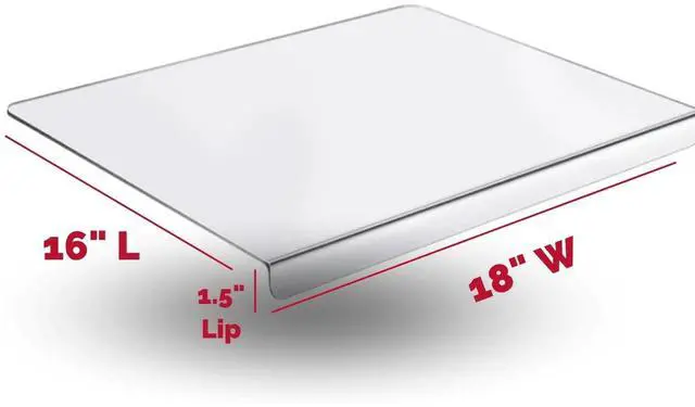 Alt view image 2 of 7 - Jumbl Clear Acrylic Non-Slip Cutting Board with Counter Lip, Extra Large Size 16" x 18" for Countertop Protection, Kitchen Essential