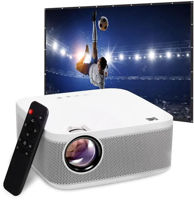 Main image of KODAK FLIK X10 Full HD Multimedia Projector Kit | 1080p Mini Compact Portable Home Theater System Bundle with 100 Projection Screen, Remote Control, Tripod Stand, HDMI Cable, Hooks & Carry Case