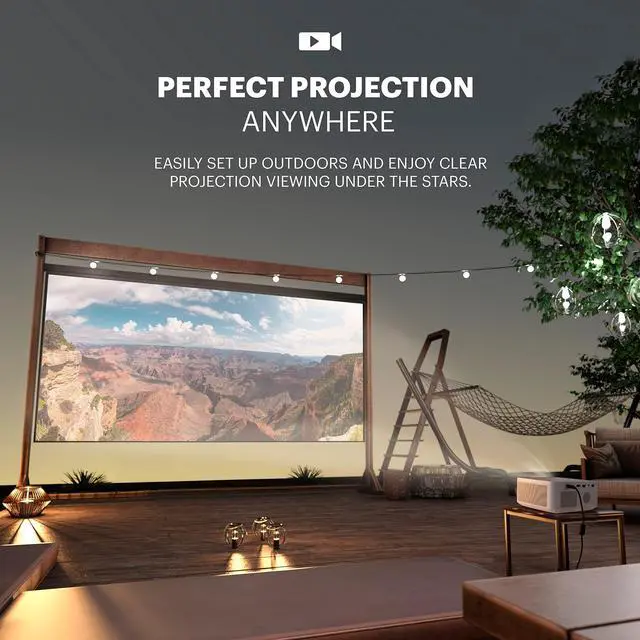 Alt view image 7 of 7 - KODAK FLIK X10 Full HD Multimedia Projector Kit | 1080p Mini Compact Portable Home Theater System Bundle with 100 Projection Screen, Remote Control, Tripod Stand, HDMI Cable, Hooks & Carry Case