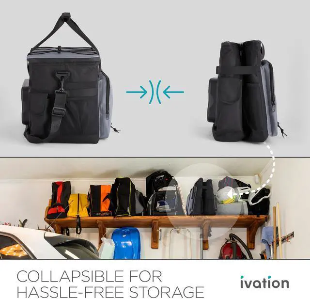 Alt view image 4 of 7 - Ivation Portable Electric Cooler Bag | 18L Soft Sided Thermoelectric Travel Cooler with Shoulder Strap, Storage Pocket & DC 12V Plug in for Car, Truck & RV Camping