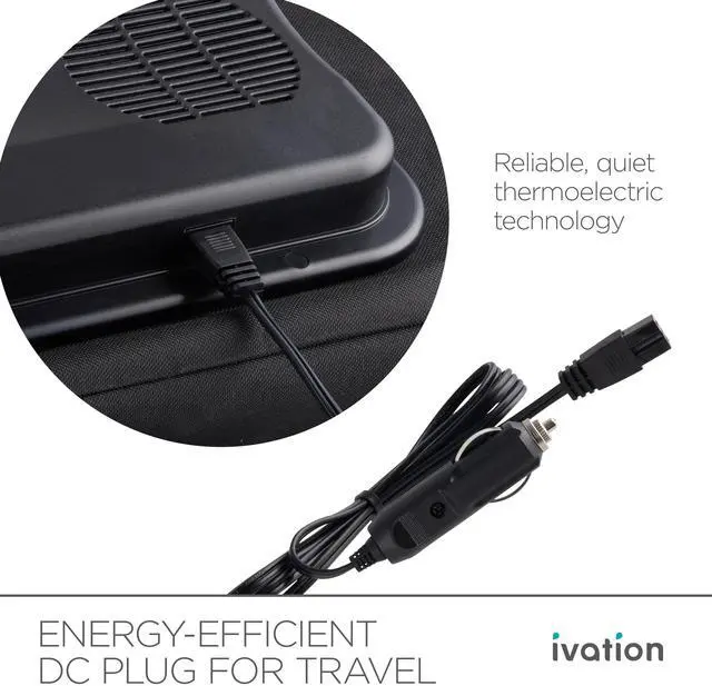 Alt view image 5 of 7 - Ivation Portable Electric Cooler Bag | 18L Soft Sided Thermoelectric Travel Cooler with Shoulder Strap, Storage Pocket & DC 12V Plug in for Car, Truck & RV Camping