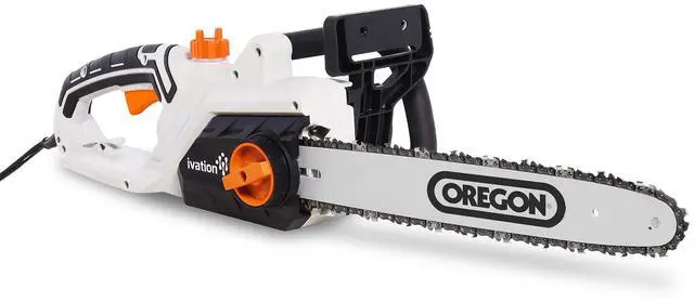 Main image of Ivation Electric Chainsaw 16-Inch 15.0 AMP with Auto oiling, Automatic Tension & Chain Break,Corded, Powerful Oregon Chain, Includes Bonus Oil Bottle