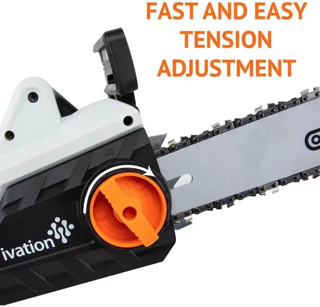Alt view image 3 of 7 - Ivation Electric Chainsaw 16-Inch 15.0 AMP with Auto oiling, Automatic Tension & Chain Break,Corded, Powerful Oregon Chain, Includes Bonus Oil Bottle
