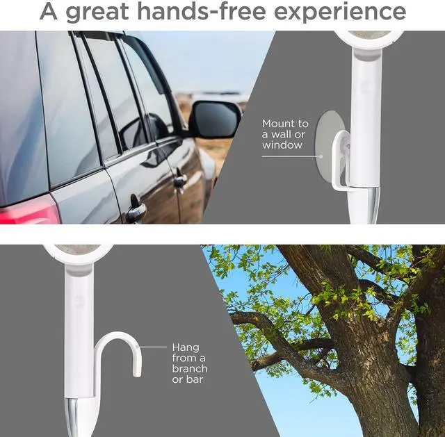 Alt view image 6 of 7 - Ivation Portable Camping Shower Kit | All-in-One Compact Outdoor Bath Set with Tiltable Shower Head, 6Ft Hose, Detachable Bidet Sprayer, Collapsible Water Bucket, Carry Case, 2 Battery Packs & Charger