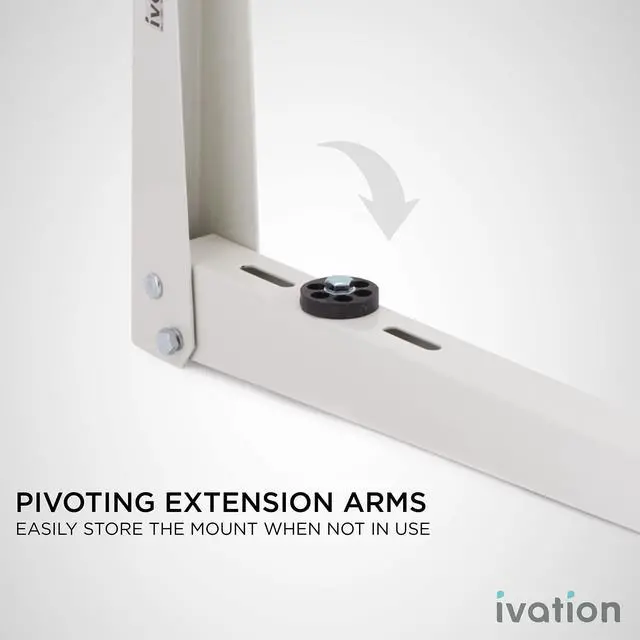 Alt view image 5 of 6 - Ivation Split AC Mounting Bracket, Universal Heavy-Duty Outdoor Wall Mount System with Hardware & Level for Ductless Mini Split Air Conditioner Condenser & Heat Pump Units, 440 Lb. Max Capacity