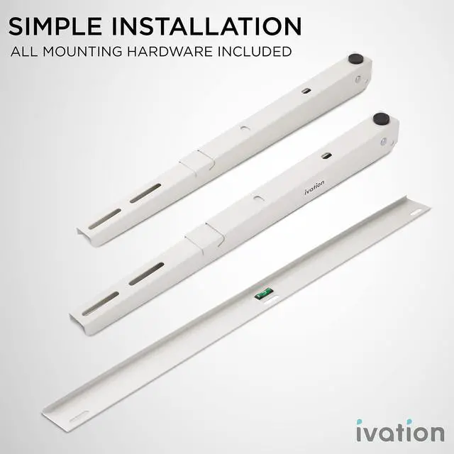 Alt view image 6 of 6 - Ivation Split AC Mounting Bracket, Universal Heavy-Duty Outdoor Wall Mount System with Hardware & Level for Ductless Mini Split Air Conditioner Condenser & Heat Pump Units, 440 Lb. Max Capacity