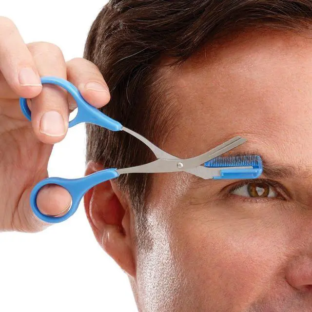 Main image of Eyebrow Scissors with Non Slip Finger Grips, Multi