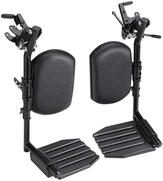 Main image of Invacare Wheelchair Legrests, Elevating, Aluminum Footplates, Padded Calf Pads, 1 Pair, T94HAP, Black